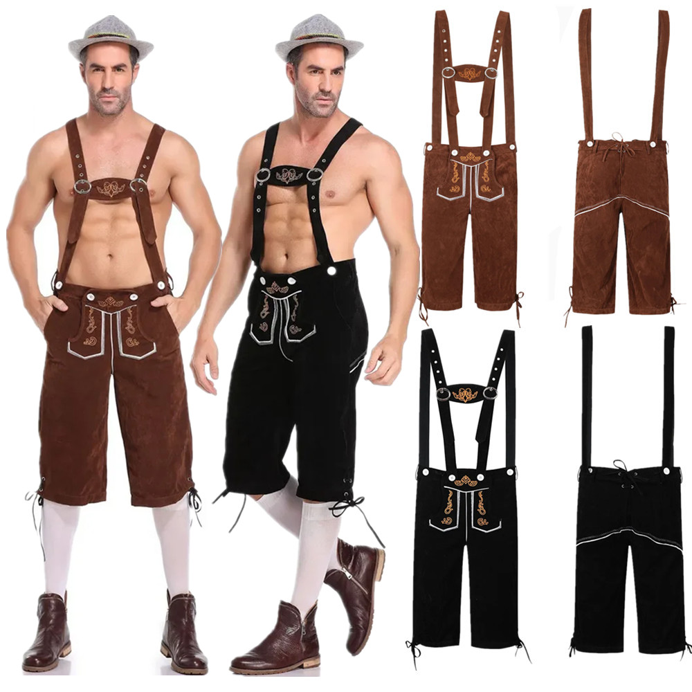 Beer & Wine Grab - M-XXL hombres Oktoberfest alemán Lederhosen disfraz