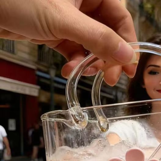 Wine Or Beer - Vaso de Vidrio Portátil Tipo Bolso,