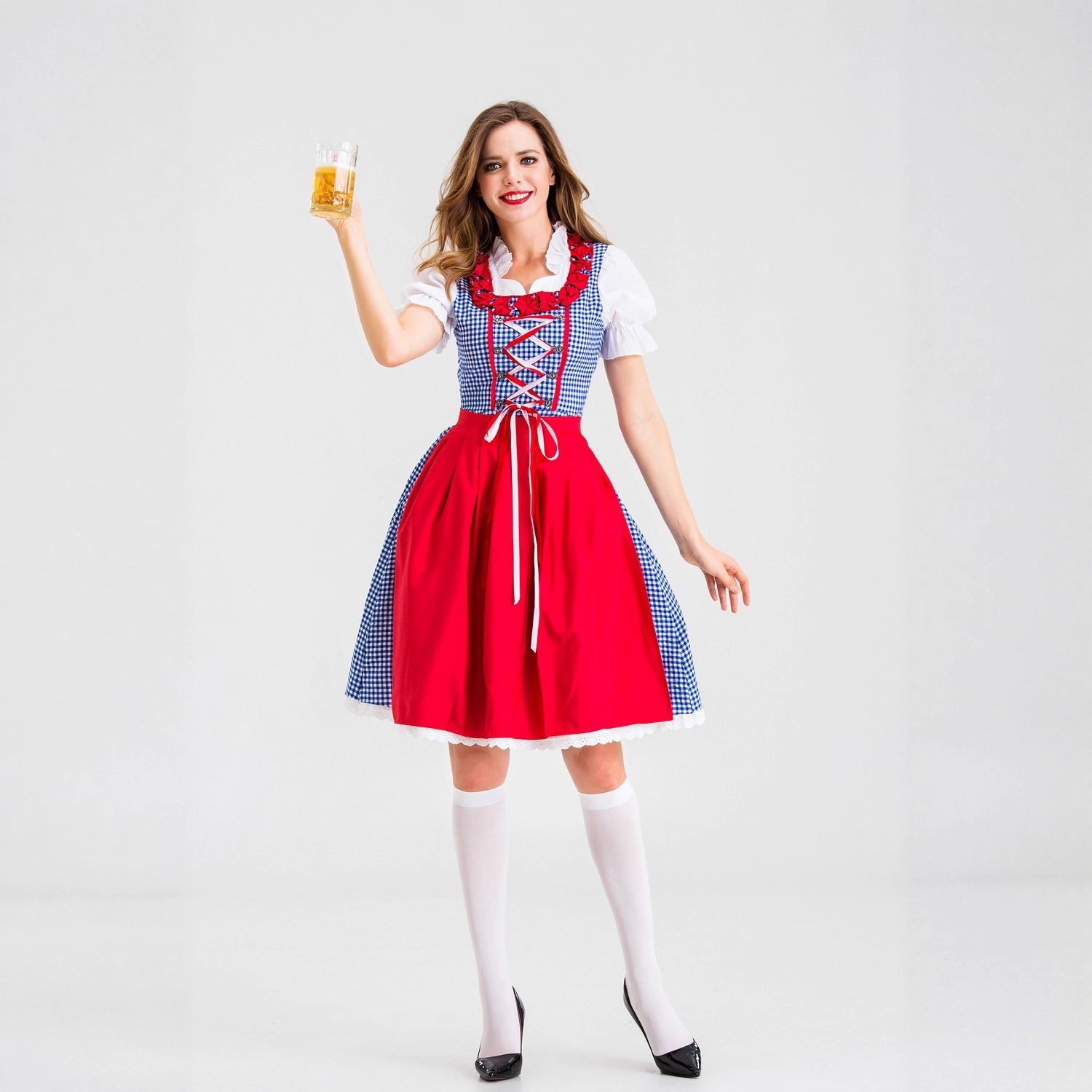 Beer & Wine Grab - Vestido Dirndl Alemán para Mujer, a
