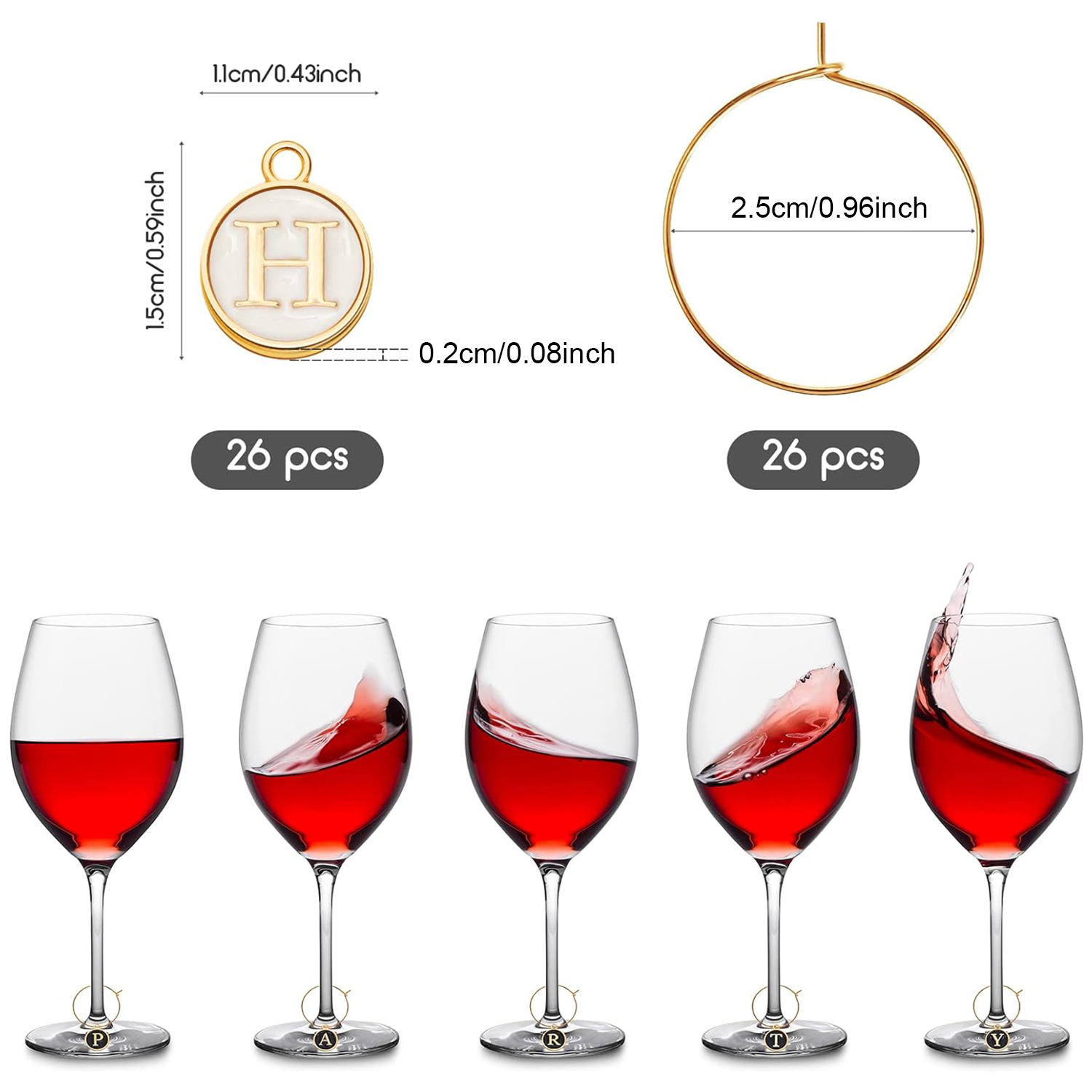 26 Uds. De dijes de vino para  - Wine Or Beer reseña y precio