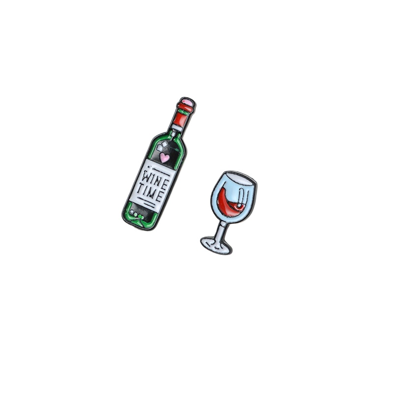 Broche de metal esmaltado con  - Wine Or Beer reseña y precio