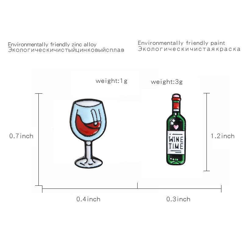 Broche de metal esmaltado con  - Wine Or Beer reseña y precio
