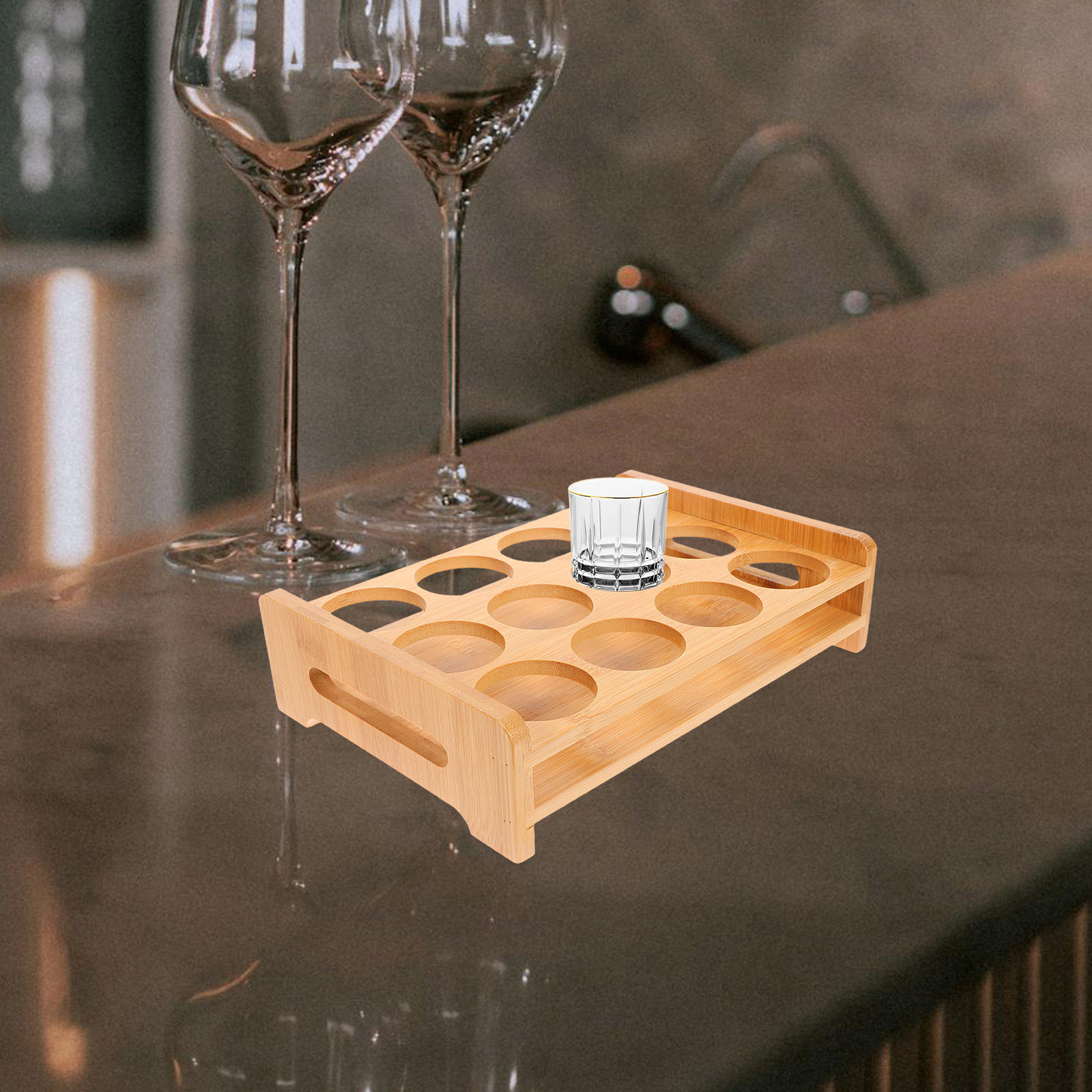 Soporte de Bambú para Vasos de - Wine In Beer Glass reseña y precio