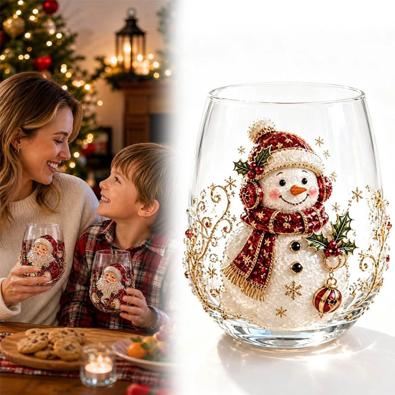 Vaso de Vidrio Navideño 3D, Va - Wine Or Beer reseña y precio