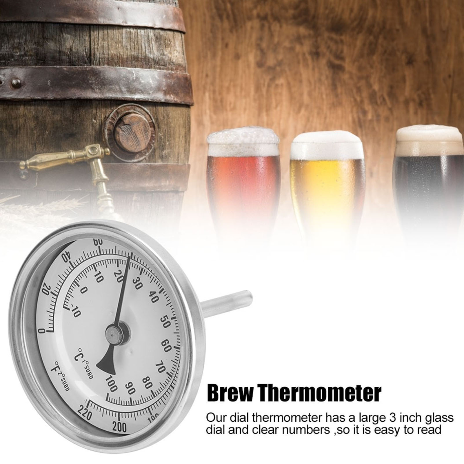 Kit de Termómetro Bimetálico s - Beer Wine Kit reseña y precio